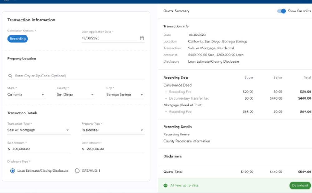 First American property dashboard