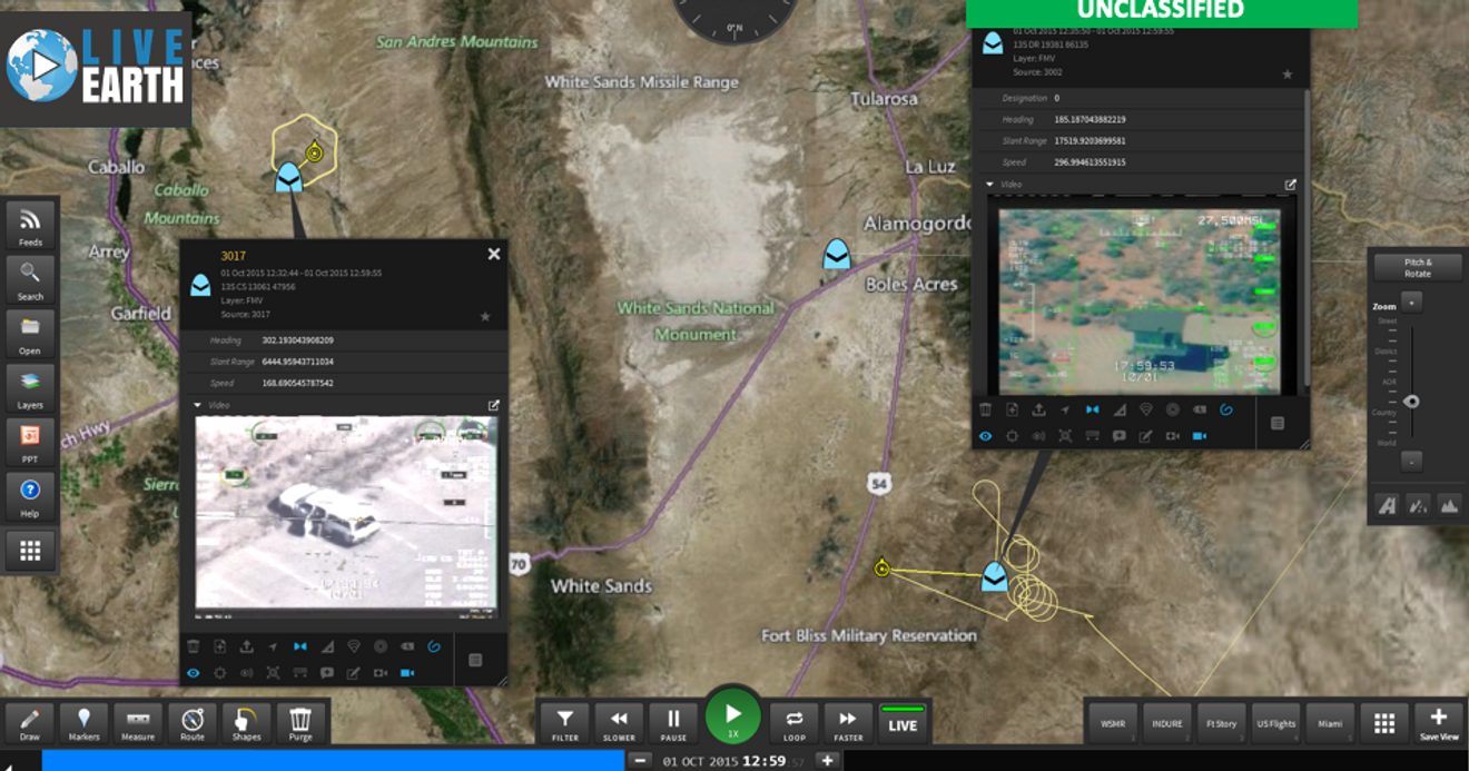 Live Earth military map