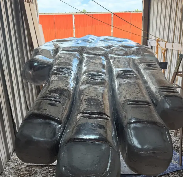 Primer and hardener before the chrome