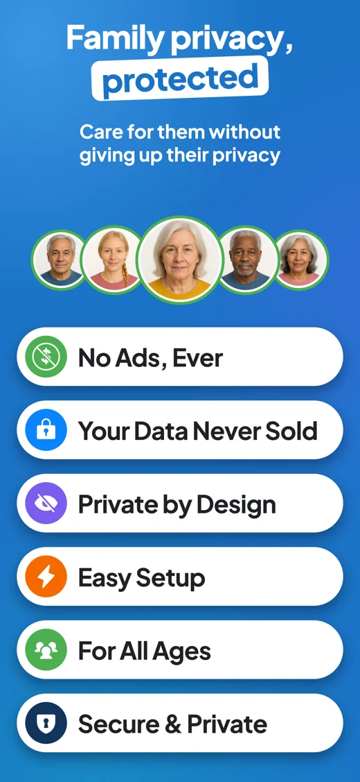 App Store screen: Family privacy, protected