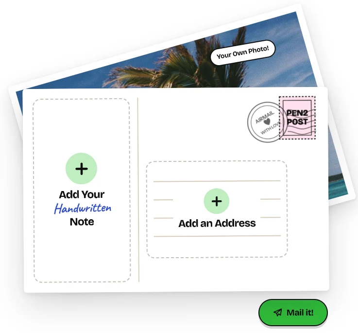 A blank postcard to fill in